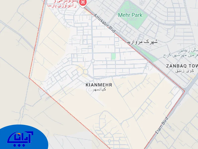 محدوده امداد خودرو در کیانمهر کرج